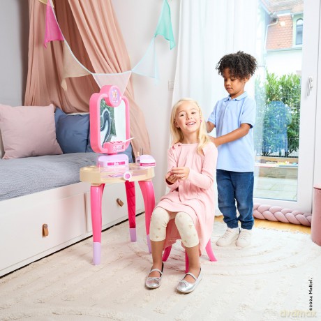 Toaletka Barbie z lampą do paznokci hybryd