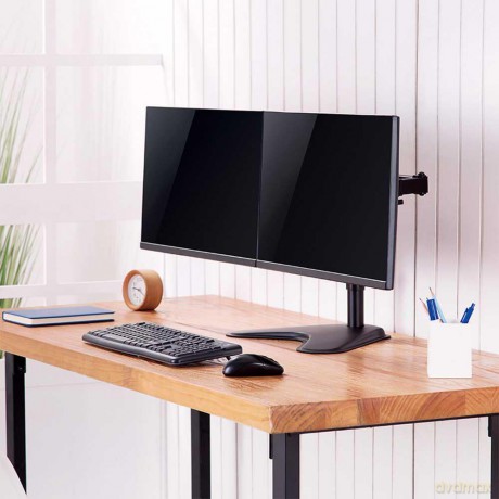 Uchwyt na 2 monitory, 17-32 cali, stalowy
