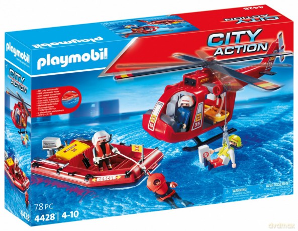 Zestaw z figurkami City Action 4428 Helikopter ratowniczy z pontonem [FIGURKA]