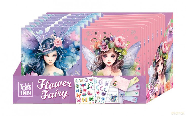Zestaw z karteczkami, naklejkami Flower Fairy Display 12 sztuk