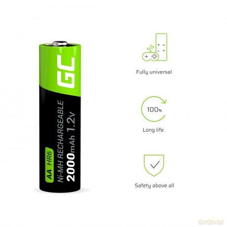 Akumulatorki Paluszki 2x AA HR6 2000mAh