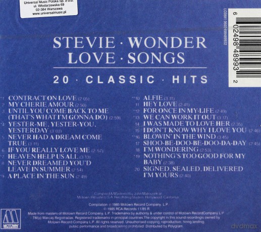 Stevie Wonder: Love Songs (Ecopac) [CD]