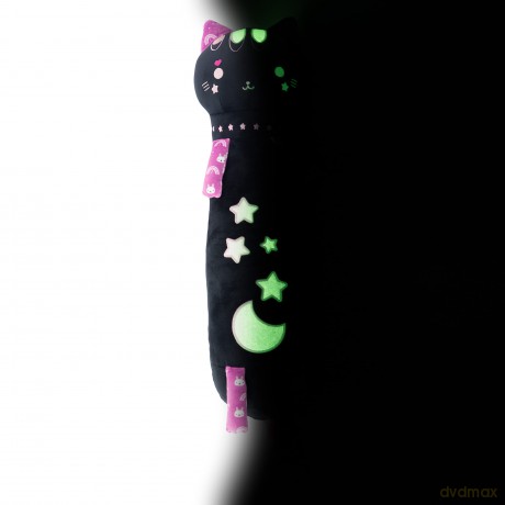 Maskotka Momomi Kot świecący w ciemności czarny 60 cm