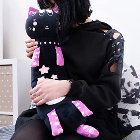 Maskotka Momomi Kot świecący w ciemności czarny 60 cm