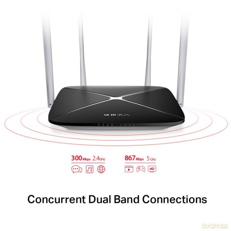 Router Mercusys AC12 AC1200 1xWAN 3xLAN