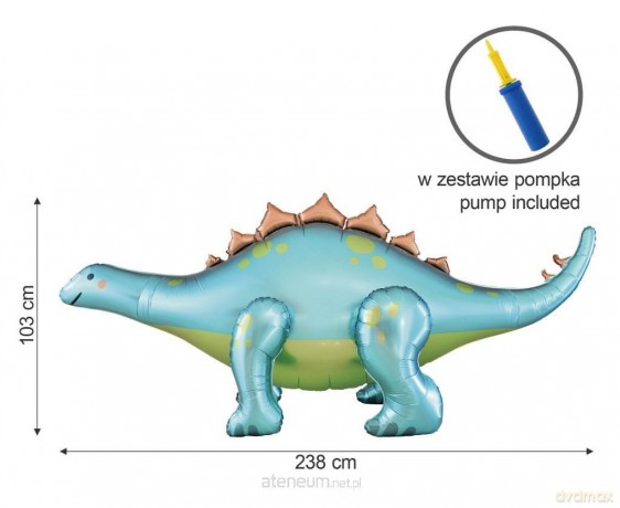 Balon foliowy Dino Stegozaur 238x91x103cm