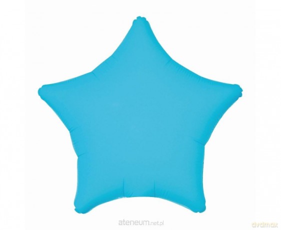 Balon foliowy Gwiazda fluor niebieski 46cm