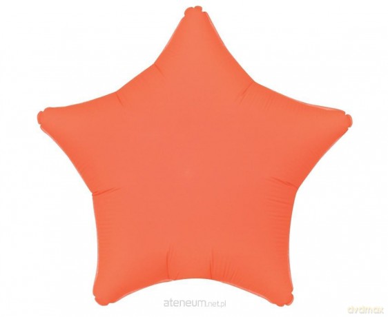 Balon foliowy Gwiazda fluor pomarańczowy 46cm