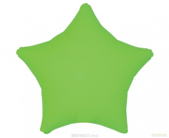 Balon foliowy Gwiazda fluor zielony 46cm