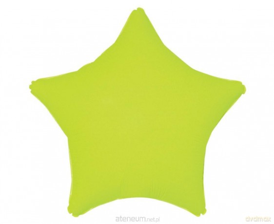 Balon foliowy Gwiazda fluor żółty 46cm