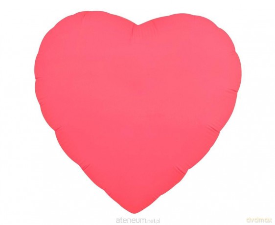 Balon foliowy Serce fluor czerwony 46cm