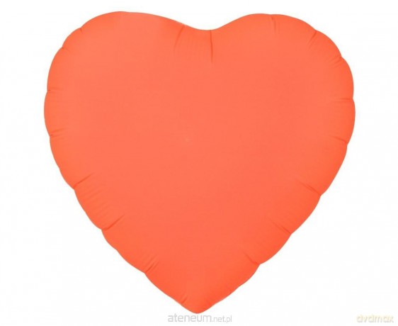Balon foliowy Serce fluor pomarańczowy 46cm