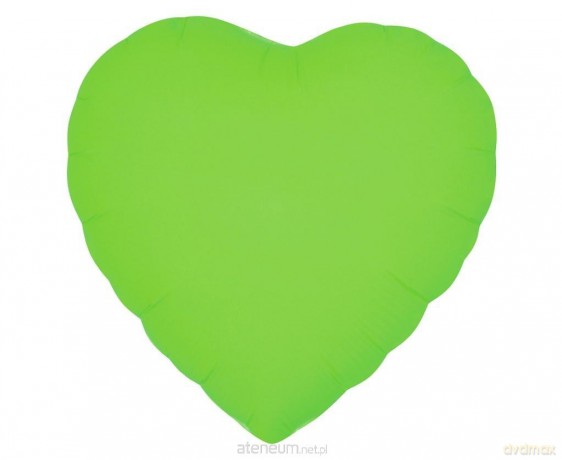 Balon foliowy Serce fluor zielony 46cm