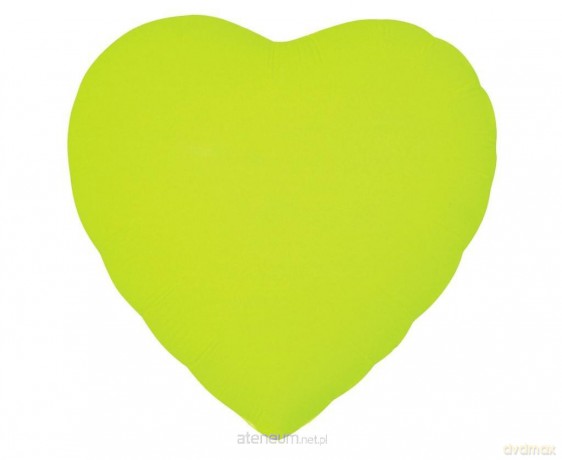 Balon foliowy Serce fluor żółty 46cm