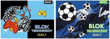 Blok techniczny A4/10K biały No name-chłopiec mix