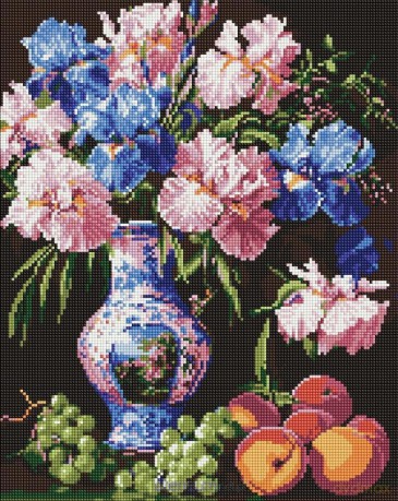 Diamentowa mozaika - Piękno irysów 40x50cm