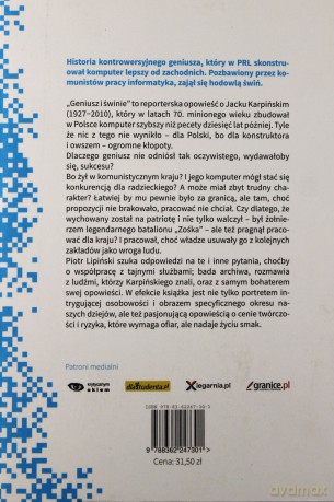 Geniusz i Świnie. Rzecz O Jacku Karpińskim Br - Lipiński P. [KSIĄŻKA]