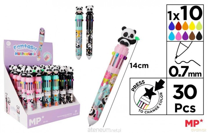 Długopis wielokolorowy 10w1 0.7mm panda (30szt)