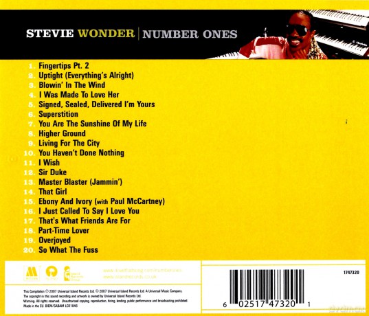 Stevie Wonder: Number 1s [CD]