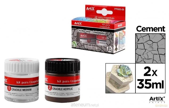 Farba akrylowa szary 35ml + środek tworzący
