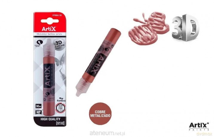 Farba strukturalna 3D miedziany metalizowany 30ml
