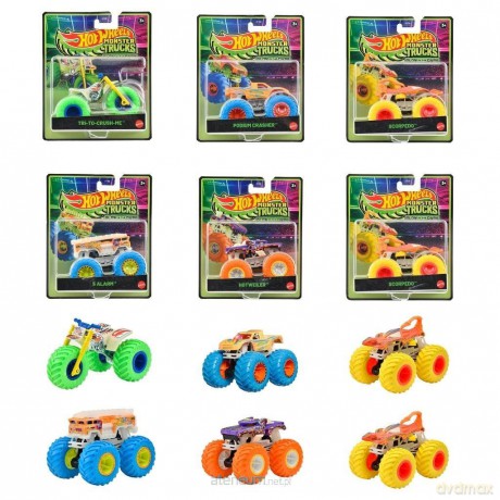 Hot Wheels Monster Trucks świecący w ciemności mix