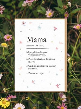 Kartka okolicznościowa dla mamy Definicja Mamy
