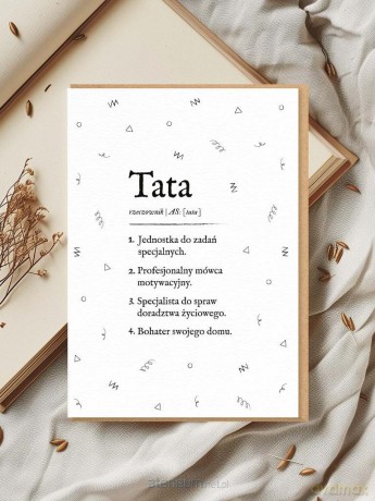 Kartka okolicznościowa dla taty Definicja taty