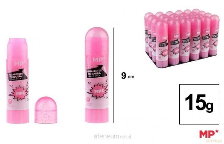 Klej w sztyfcie różowy 15g (24szt)