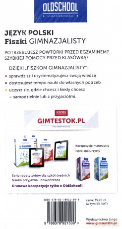 Język Polski. Fiszki Gimnazjalisty [KSIĄŻKA]