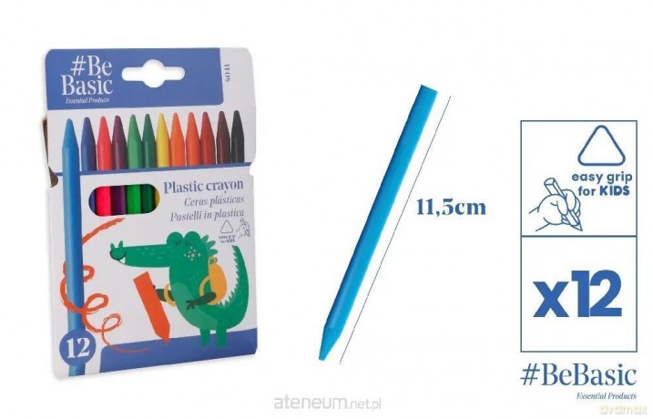 Kredki plastikowe 12 kolorów
