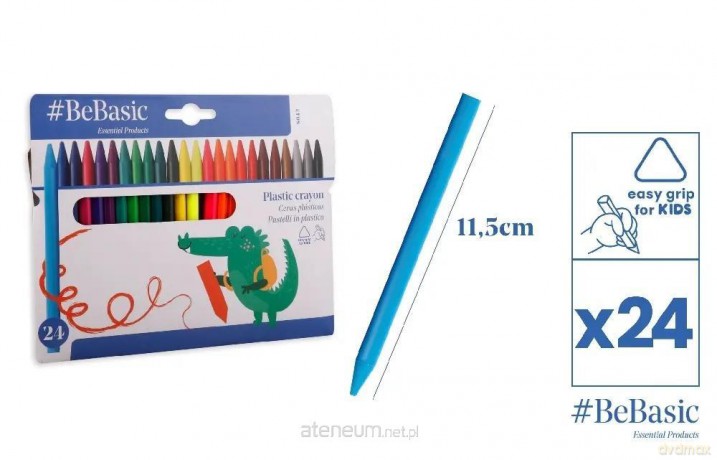 Kredki plastikowe 24 kolory