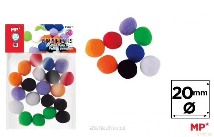 Kulki z gąbki kolorowe 20mm