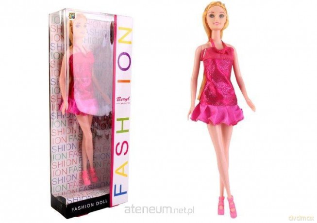 Lalka Beryl Fashion różowa sukienka z falbanką