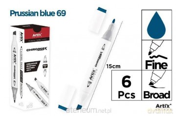 Marker Chromax z 2 końcówk prussian blue 69 (6szt)