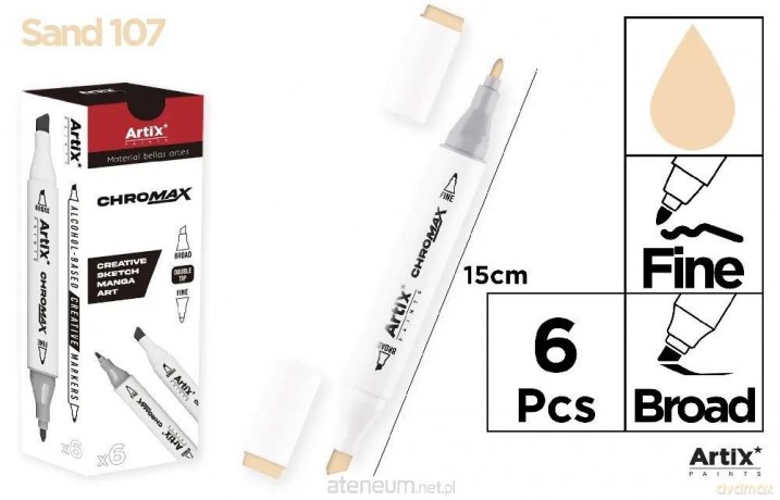 Marker Chromax z 2 końcówk. sand 107 (6szt)