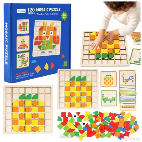 Mozaika drewniana 120el