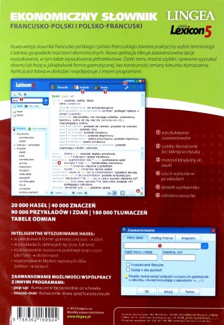 Lexicon 5. Ekonomiczny Słownik francusko-polski, polsko-francuski [PROGRAM PC]