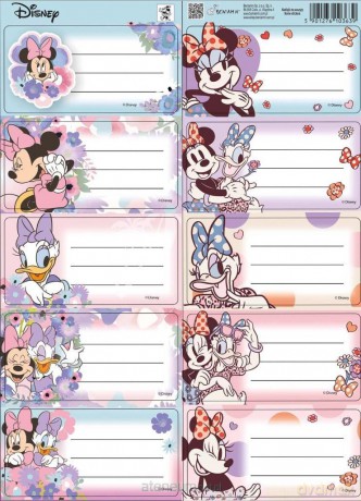 Naklejki na zeszyty pasek Minnie mouse