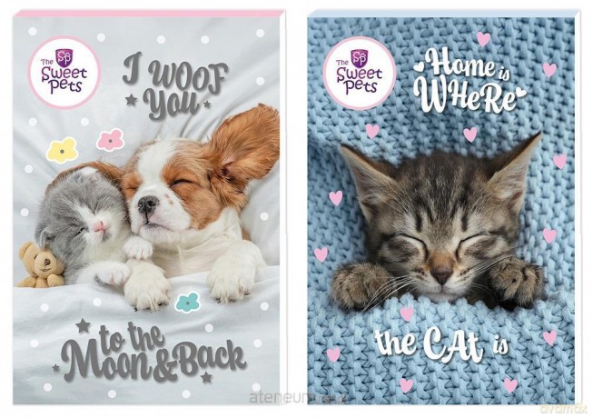 Notes A6/30K z poddrukiem The sweet pets (12szt)