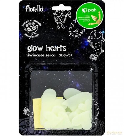 Ozdoby fluorescencyjne Serca mix 24szt