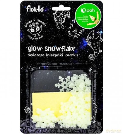 Ozdoby fluorescencyjne Śnieżynki mix 40szt