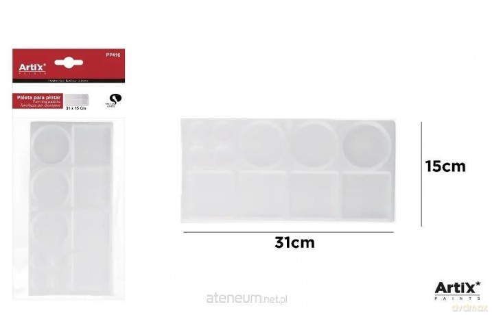 Paleta malarska prostokątna 31x15cm