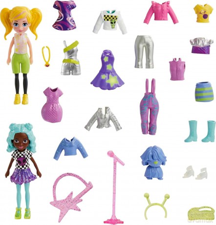 Polly Pocket Zestaw modowy duży z 2 lalkami HKV97