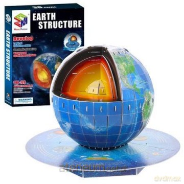 Puzzle 3D edukacyjne planeta ziemia 50el [PUZZLE]