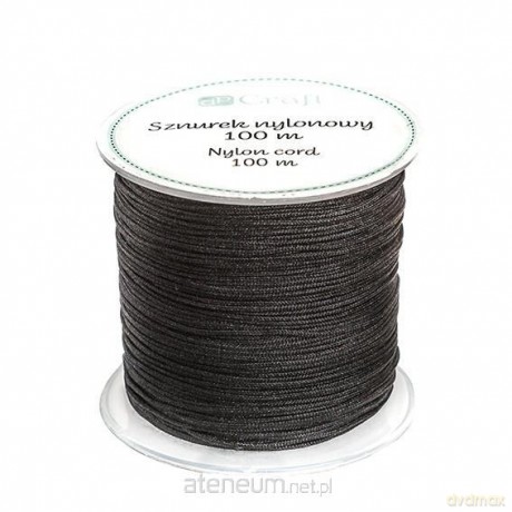 Sznurek nylonowy 0,8mm 100m czarny