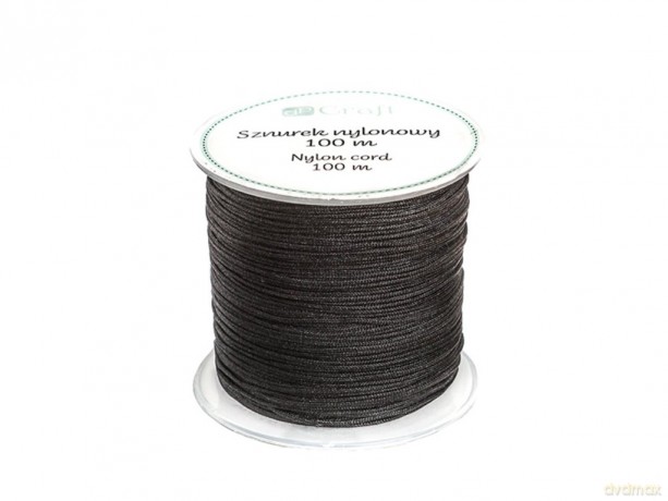 Sznurek nylonowy 0,8mm 100m czarny
