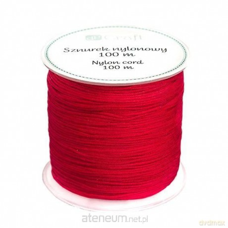 Sznurek nylonowy 0,8mm 100m czerwony