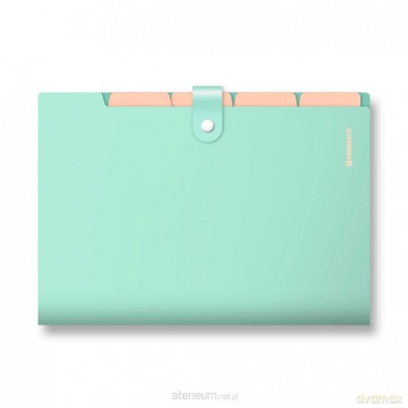 Teczka z przegródkami A4 PP-105 zielona pastel