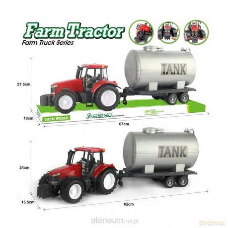 Traktor z beczkowozem